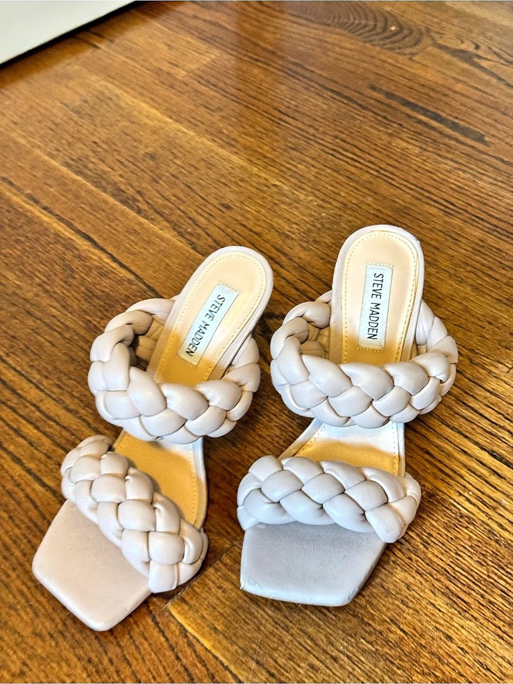 Steve Madden Kenley Heeled Sandal Braided Heels in tan